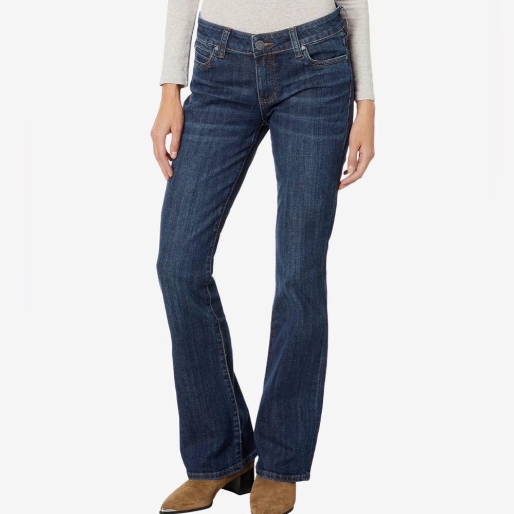 Kut from the Kloth Dark Blue Natalie High Rise Boot Cut Jeans